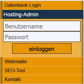 Login zum Hosting-Admin