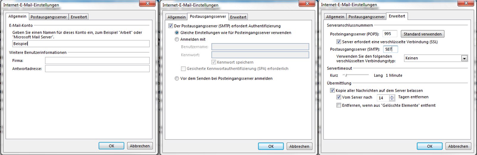 Outlook konfigurieren
