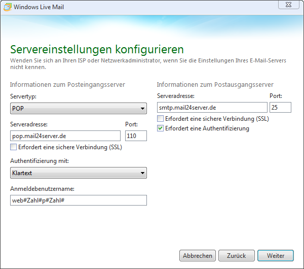 WindowsLiveMail Erstkonfiguration Bild 2