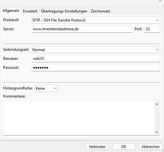 Login FTP-Zugang