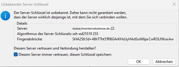 Server vertrauen